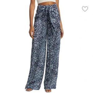 Ramy Brook Blue Patterned Wide Leg Pants
